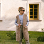 Merino Weste ''Sea'' Beige