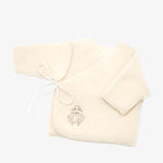 Babyjacke „Schaf“ mit Stickerei; ecru