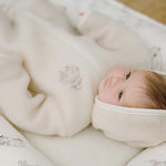 Baby-Strampler „Schaf“; Ecru